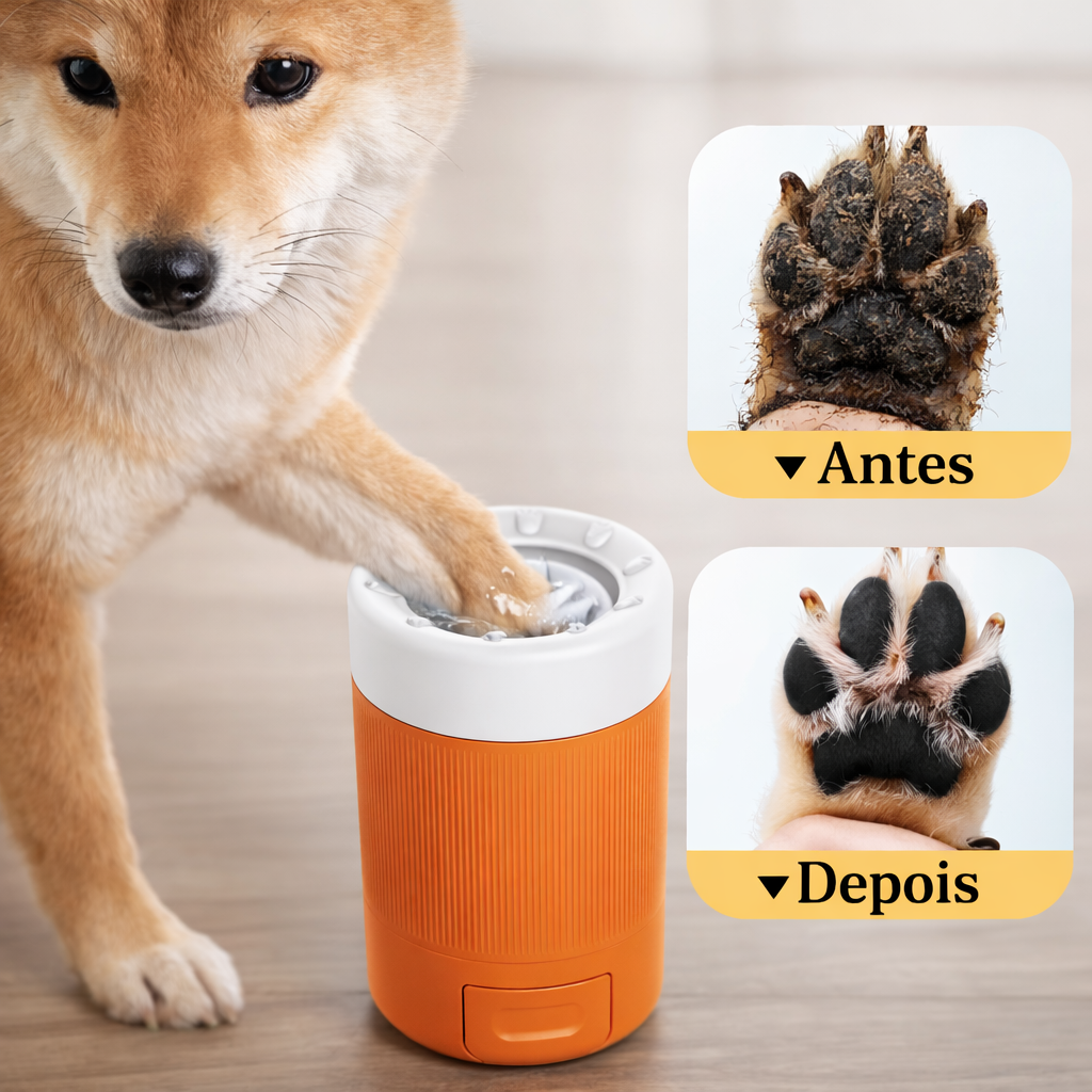 PawClean Pro™ – Limpador Portátil de Patas para Cães